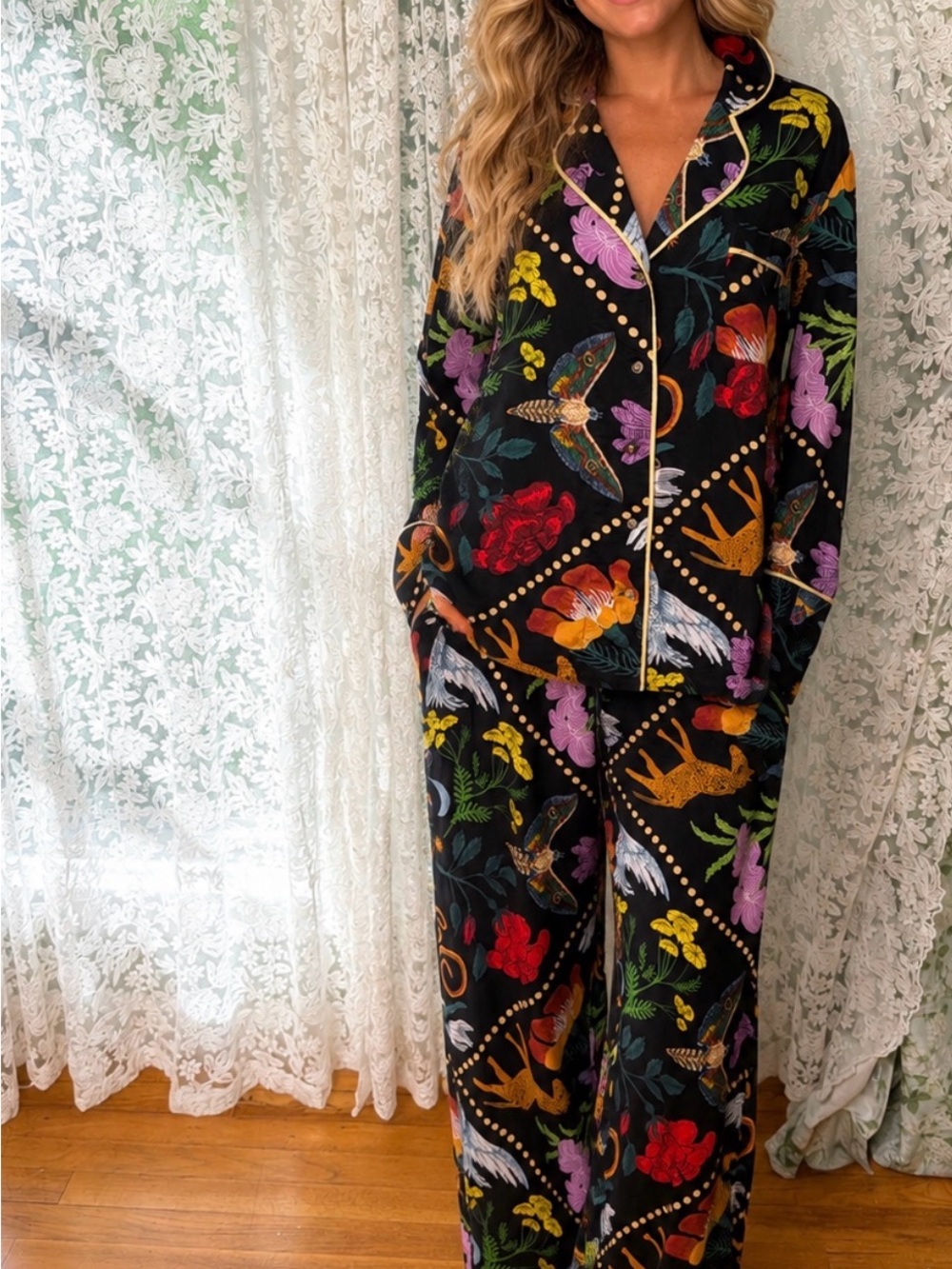 Anthropologie - Rosa de Weerd Flannel Pajama Set